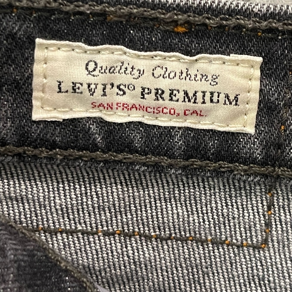 Levi’s 501 Hi-Rise Button Fly Fray Hem Jeans Gray Women’s 24 - Picture 8 of 16